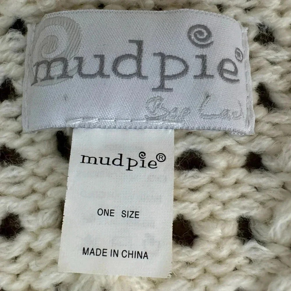 Vintage Y2K MUDPIE Crochet Knit Cardigan Sweater Size S Ivory Sleeveless Shawl - Picture 7 of 9